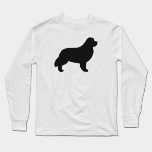 Newfoundland Dog Silhouette Long Sleeve T-Shirt